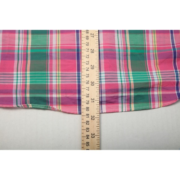 Ralph Lauren Pink and Green Plaid Casual Button Down Shirt - Picture 10 of 11
